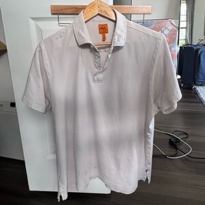 Silver-white cotton Polo Shirt for Men